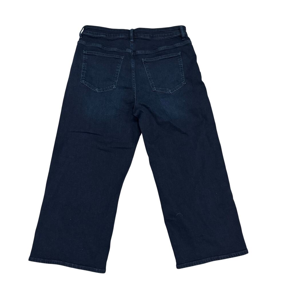 Quince Womens 33x24 Bella High Rise Patch Pocket Wide Leg Jeans Blue Cropped NWT - Picture 2 of 12